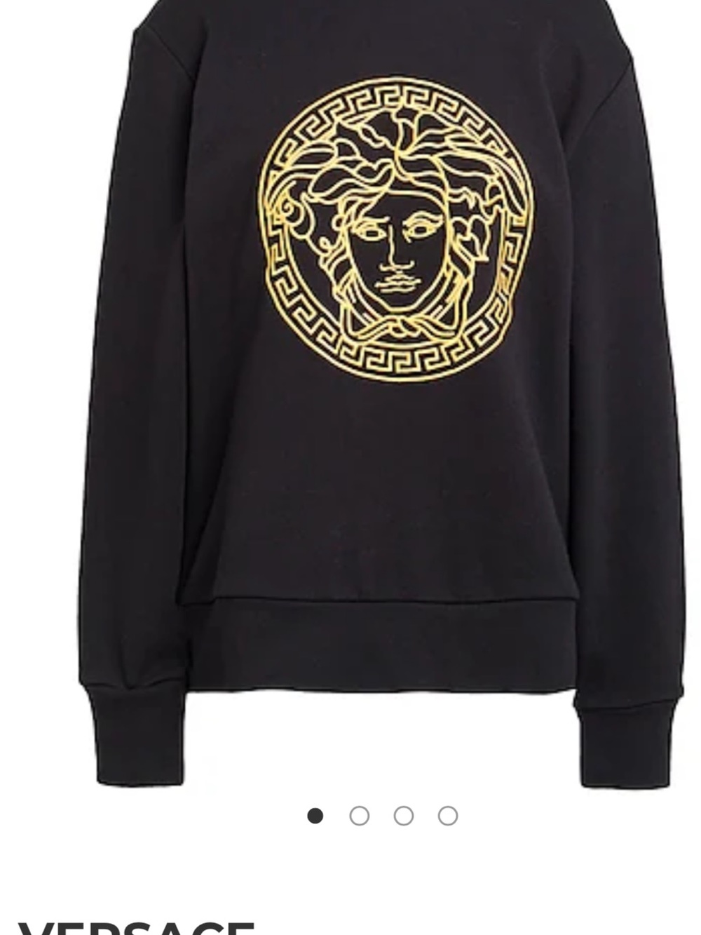 Versace Black Sweatshirt with Gold Medusa Logo